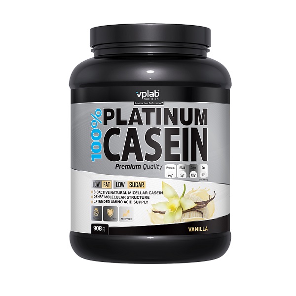 100% Platinum Casein, 908 гр, ваниль VPl